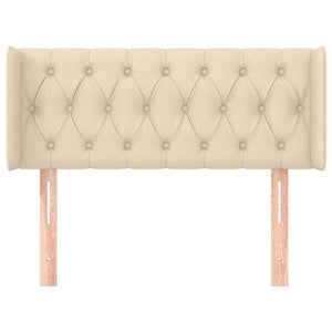Kopfteil mit Ohren Creme 103x16x78/88 cm Stoff