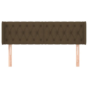 Kopfteil mit Ohren Dunkelbraun 163x16x78/88 cm Stoff