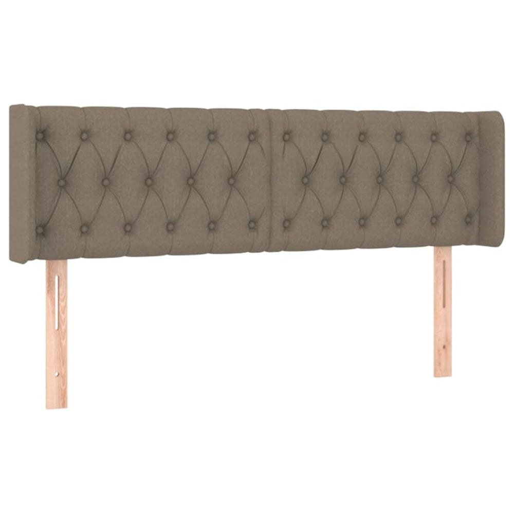 vidaXL Tête de lit à oreilles Taupe 163x16x78/88 cm Tissu
