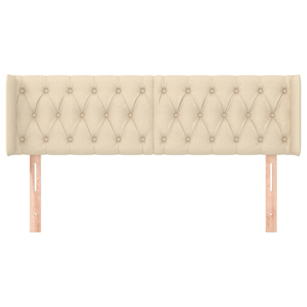 Kopfteil mit Ohren Creme 163x16x78/88 cm Stoff