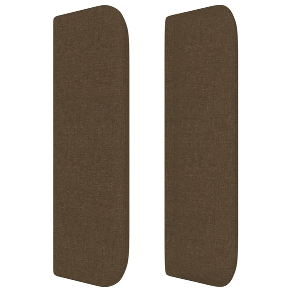 Kopfteil mit Ohren Dunkelbraun 183x16x78/88 cm Stoff