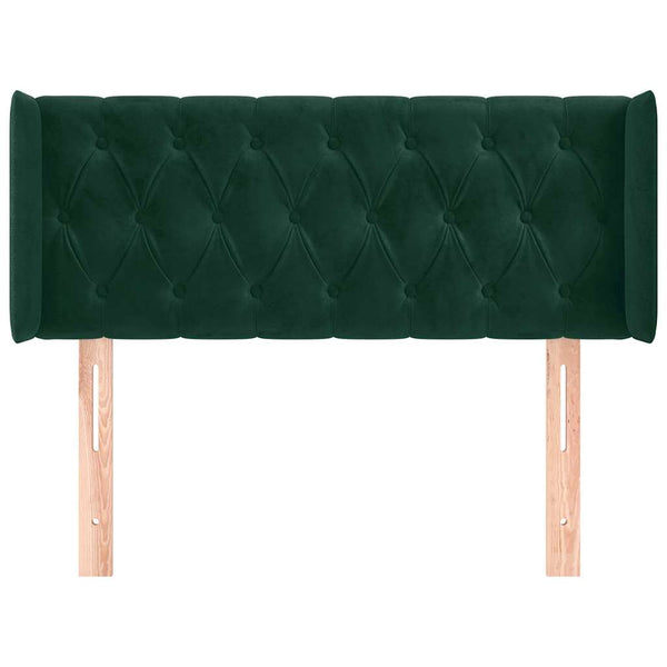 Kopfteil mit Ohren Dunkelgrün 93x16x78/88 cm Samt