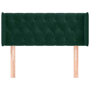Kopfteil mit Ohren Dunkelgrün 103x16x78/88 cm Samt