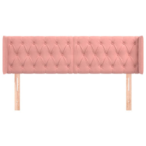 Kopfteil mit Ohren Rosa 147x16x78/88 cm Samt