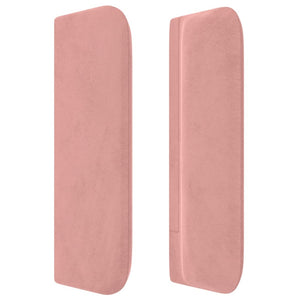 vidaXL Tête de lit avec Oreilles Rose 163x16x78/88 cm Velours