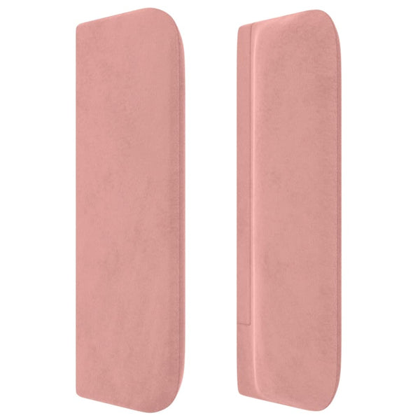 vidaXL Tête de lit avec Oreilles Rose 163x16x78/88 cm Velours