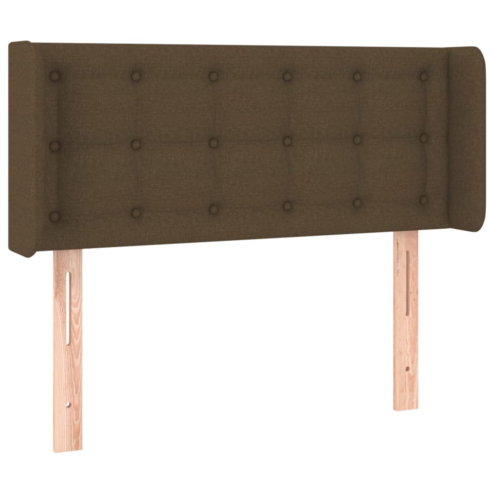 vidaXL Tête de lit à oreilles Marron foncé 83x16x78/88 cm Tissu