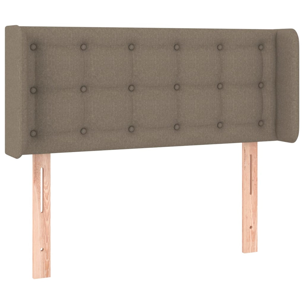 vidaXL Tête de lit à oreilles Taupe 83x16x78/88 cm Tissu