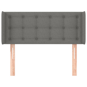 Kopfteil mit Ohren Dunkelgrau 103x16x78/88 cm Stoff