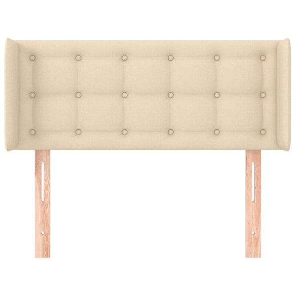 Kopfteil mit Ohren Creme 103x16x78/88 cm Stoff