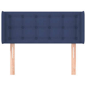 Kopfteil mit Ohren Blau 103x16x78/88 cm Stoff