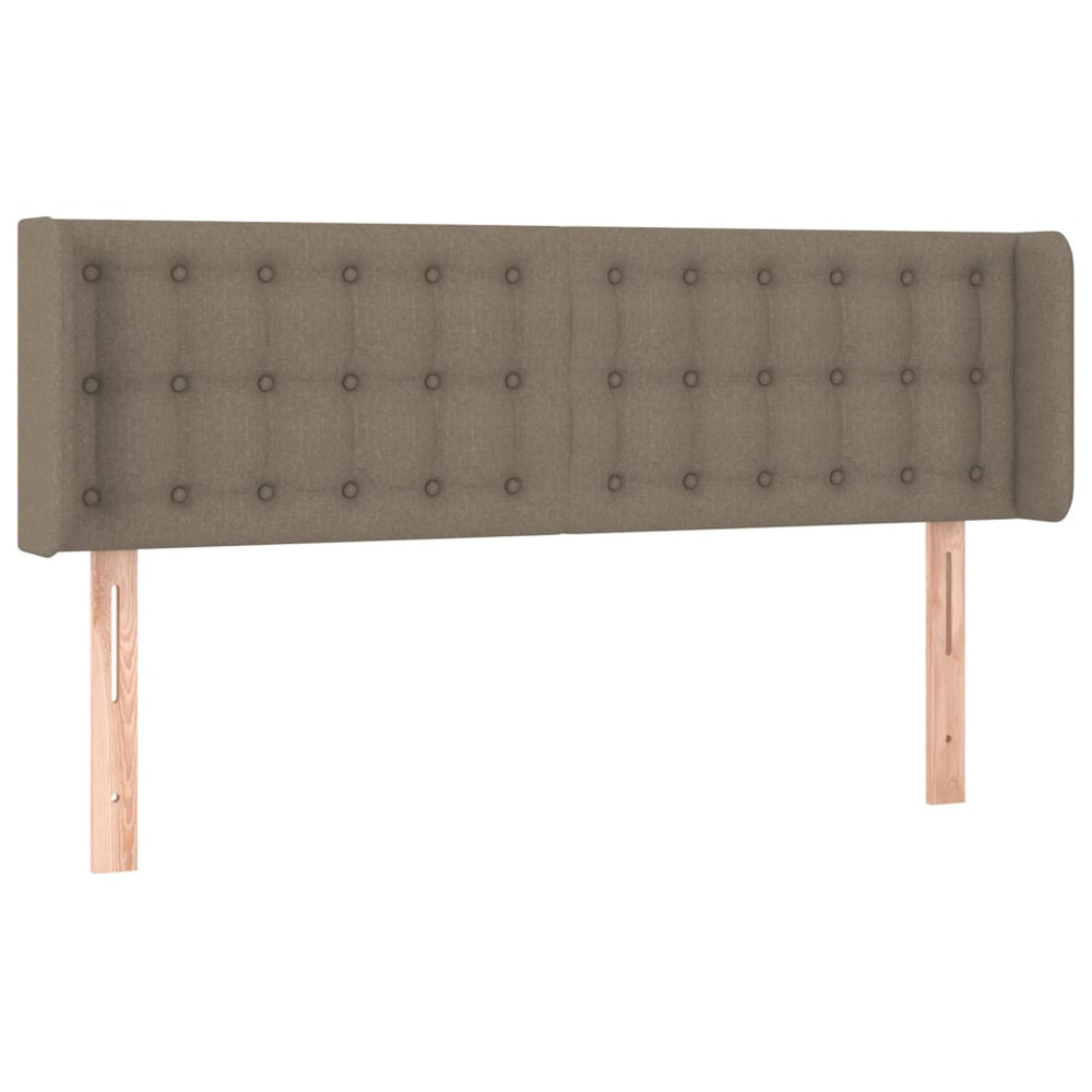 vidaXL Tête de lit à oreilles taupe 147x16x78/88 cm tissu