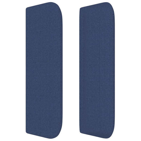 Kopfteil mit Ohren Blau 147x16x78/88 cm Stoff