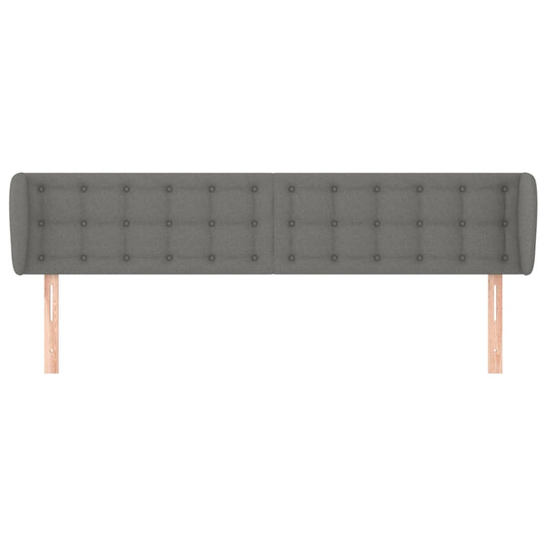 Kopfteil mit Ohren Dunkelgrau 163x16x78/88 cm Stoff