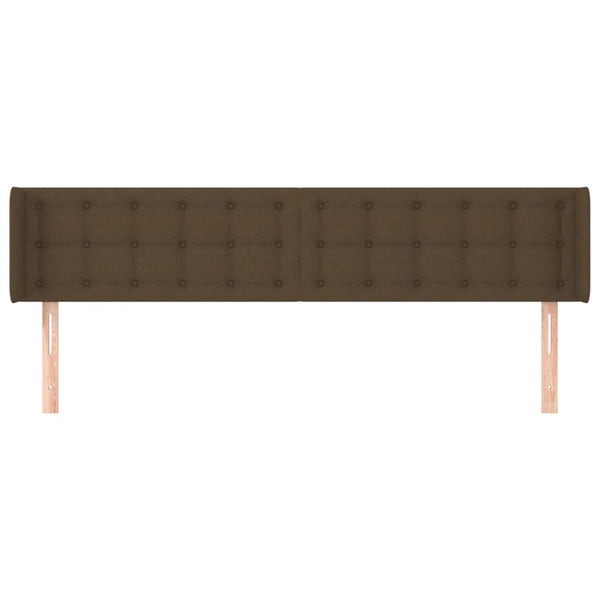 Kopfteil mit Ohren Dunkelbraun 183x16x78/88 cm Stoff