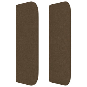 Kopfteil mit Ohren Dunkelbraun 183x16x78/88 cm Stoff