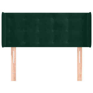 Kopfteil mit Ohren Dunkelgrün 83x16x78/88 cm Samt
