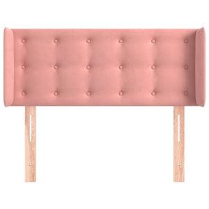 vidaXL Tête de lit avec oreilles rose 83x16x78/88 cm Velours