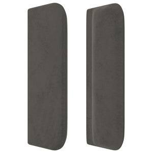 Kopfteil mit Ohren Dunkelgrau 93x16x78/88 cm Samt