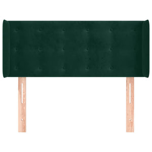 Kopfteil mit Ohren Dunkelgrün 93x16x78/88 cm Samt
