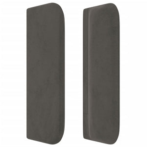 Kopfteil mit Ohren Dunkelgrau 103x16x78/88 cm Samt
