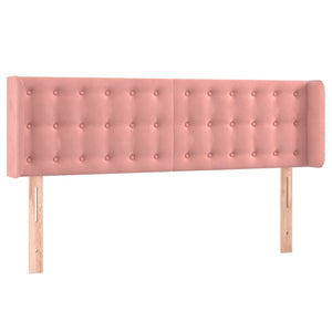 Kopfteil mit Ohren Rosa 147x16x78/88 cm Samt