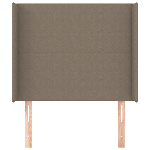 Kopfteil mit Ohren Taupe 93x16x118/128 cm Stoff
