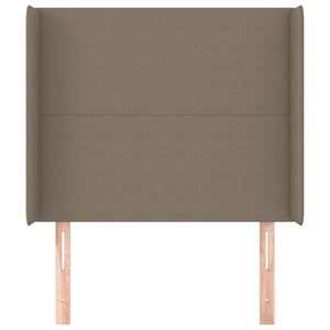 Kopfteil mit Ohren Taupe 103x16x118/128 cm Stoff