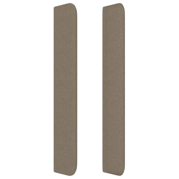 Kopfteil mit Ohren Taupe 103x16x118/128 cm Stoff