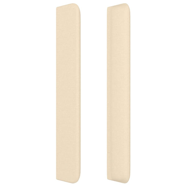 vidaXL Tête de lit à oreilles Crème 147x16x118/128 cm Tissu