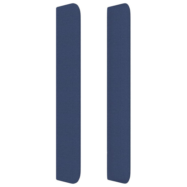 Kopfteil mit Ohren Blau 147x16x118/128 cm Stoff