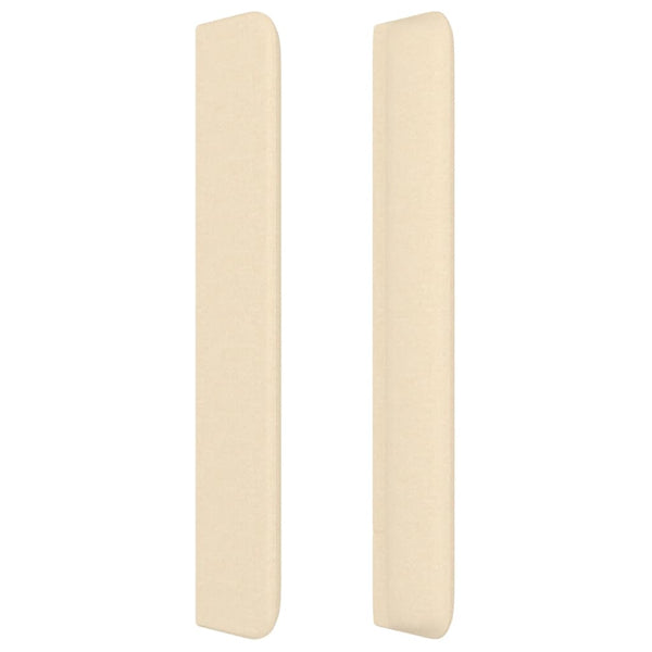 Kopfteil mit Ohren Creme 163x16x118/128 cm Stoff