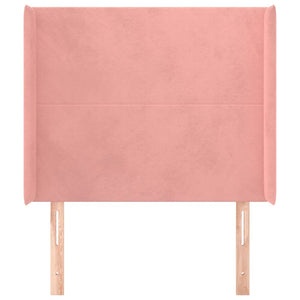 Kopfteil mit Ohren Rosa 103x16x118/128 cm Samt
