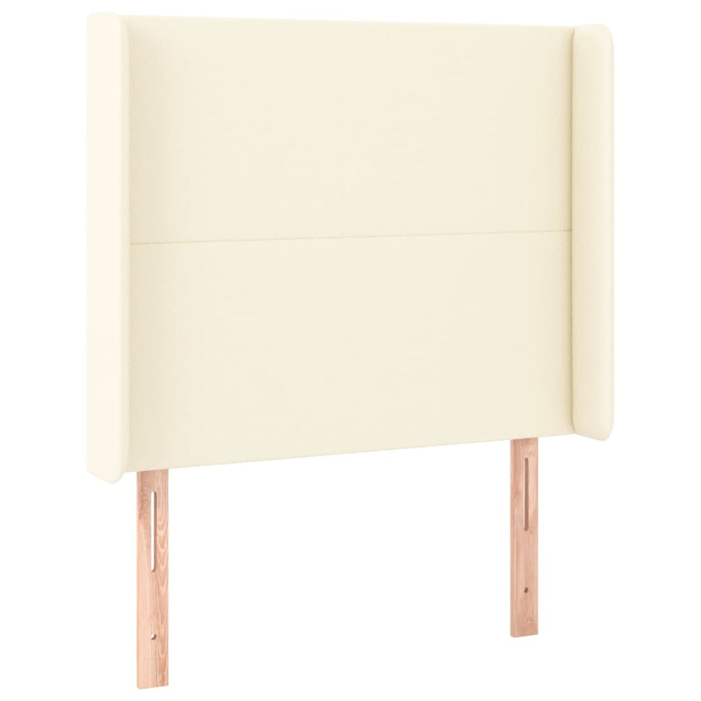 vidaXL Tête de lit à oreilles Crème 83x16x118/128 cm Similicuir