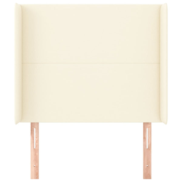 Kopfteil mit Ohren Creme 83x16x118/128 cm Kunstleder