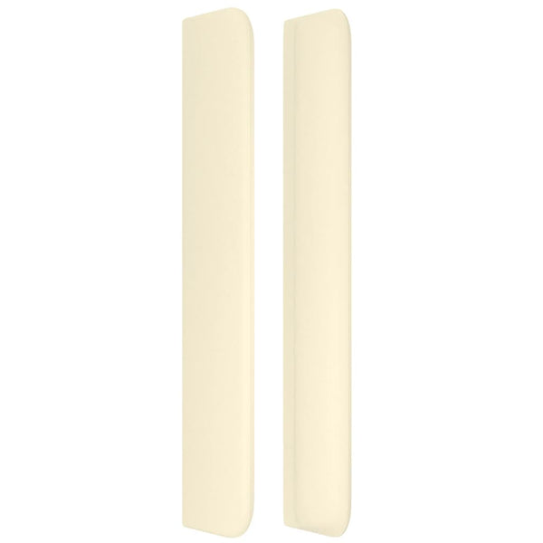 Kopfteil mit Ohren Creme 83x16x118/128 cm Kunstleder