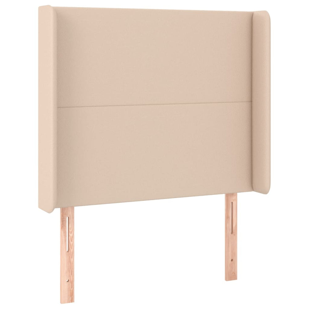 vidaXL Tête de lit à oreilles marron cappuccino 103x16x118/128 cm similicuir