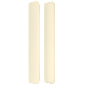 Kopfteil mit Ohren Creme 147x16x118/128 cm Kunstleder