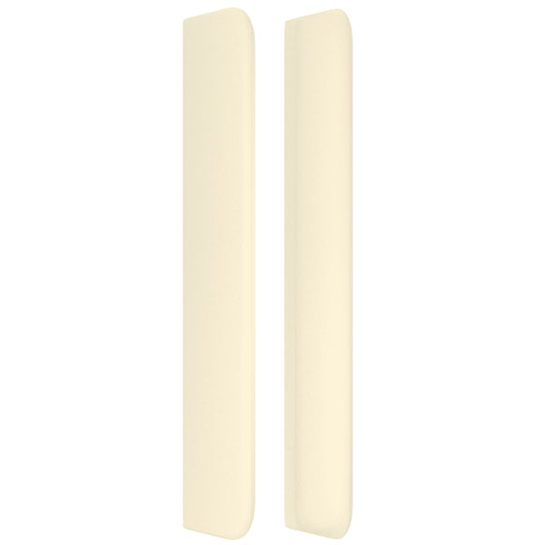Kopfteil mit Ohren Creme 147x16x118/128 cm Kunstleder
