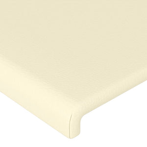 Kopfteil mit Ohren Creme 147x16x118/128 cm Kunstleder