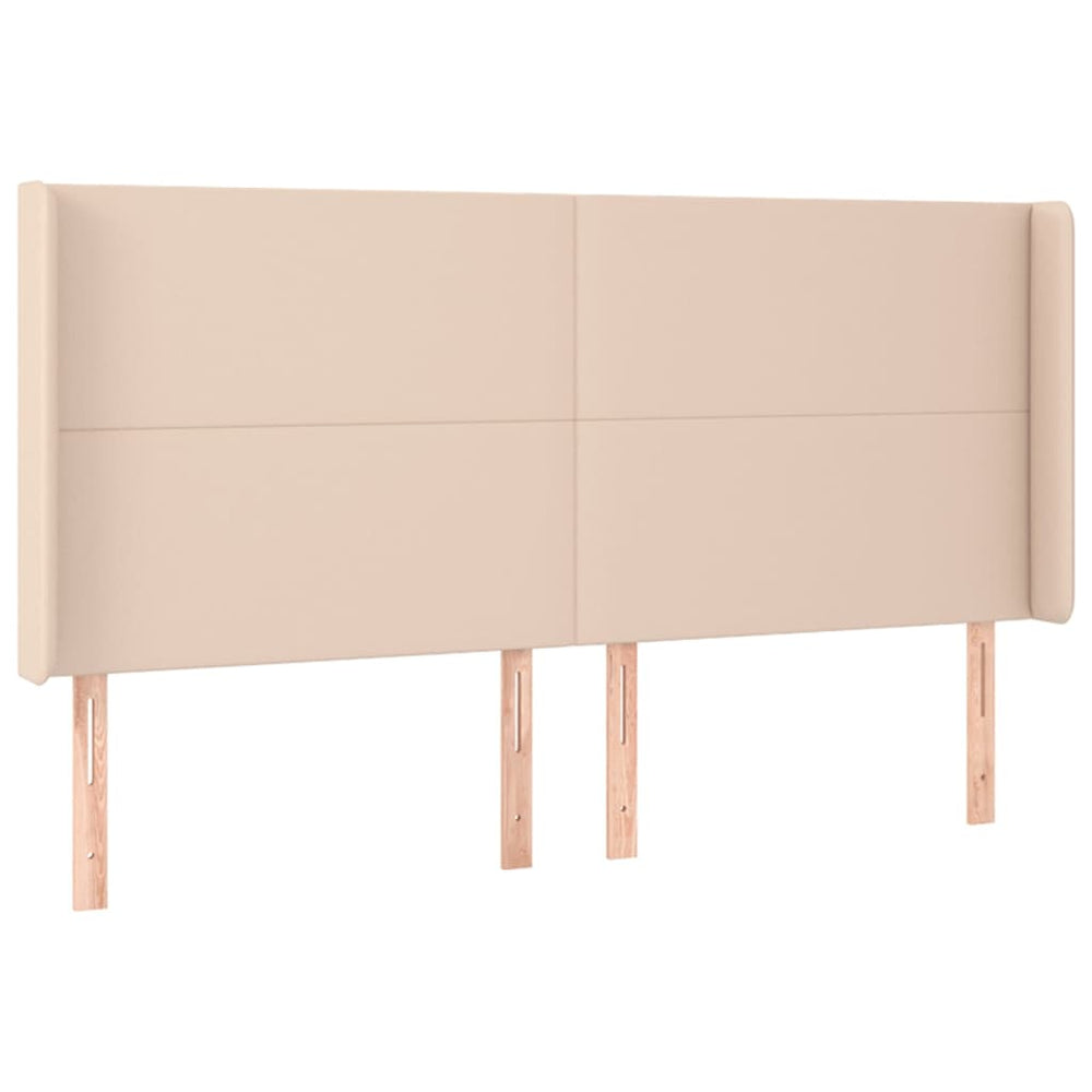 vidaXL Tête de lit à oreilles Cappuccino marron 163x16x118/128 cm Similicuir