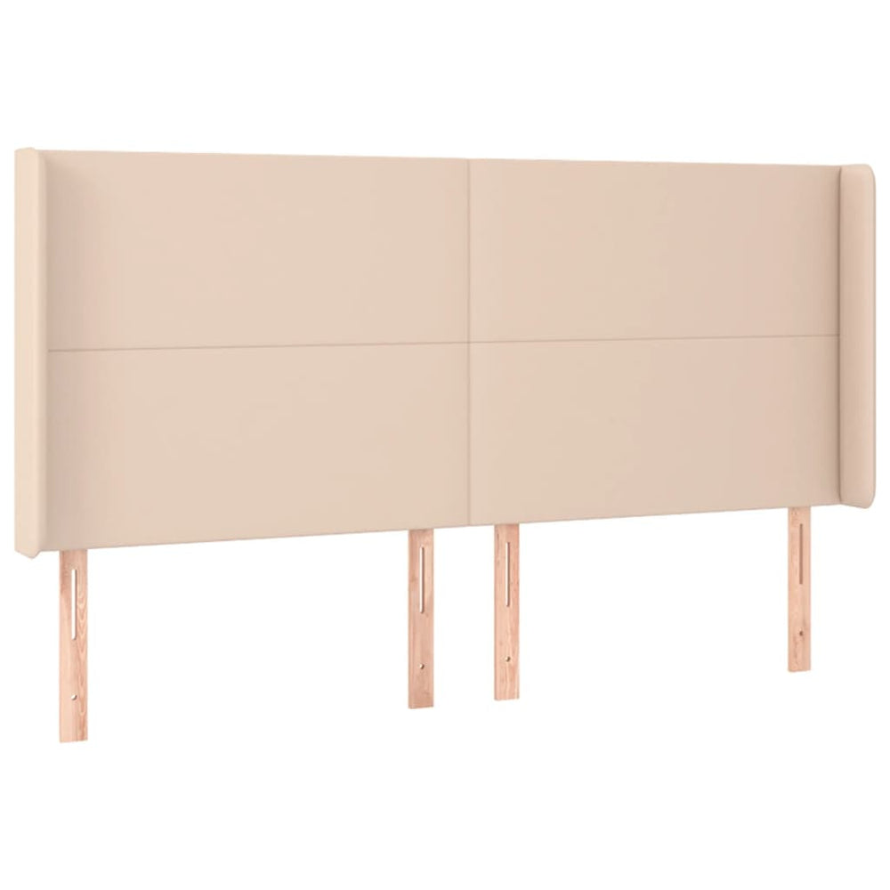 vidaXL Tête de lit à oreilles Cappuccino 183x16x118/128 cm Similicuir