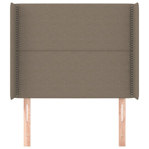 Kopfteil mit Ohren Taupe 103x16x118/128 cm Stoff