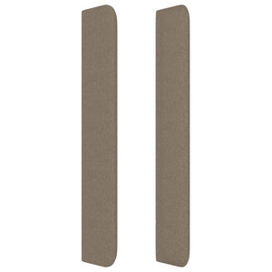 Kopfteil mit Ohren Taupe 103x16x118/128 cm Stoff