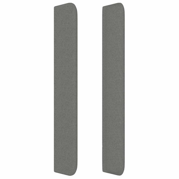 Kopfteil mit Ohren Dunkelgrau 163x16x118/128 cm Stoff
