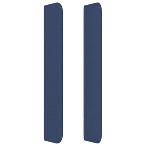 Kopfteil mit Ohren Blau 183x16x118/128 cm Stoff