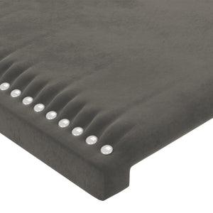 vidaXL Tête de lit à oreilles Gris foncé 147x16x118/128 cm Velours