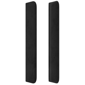 vidaXL Tête de lit à oreilles noire 147x16x118/128 cm Velours