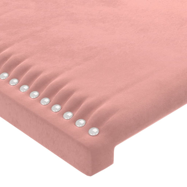 vidaXL Tête de lit à oreilles Rose 163x16x118/128 cm Velours