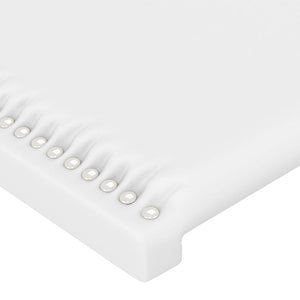 Kopfteil mit Ohren Weiß 203x16x118/128 cm Kunstleder